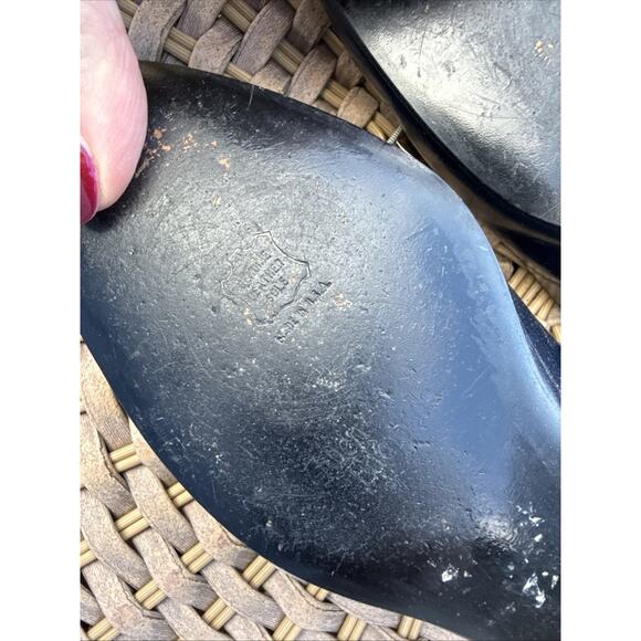 Allen Edmonds Fergie Women’s 8 AA Slingback Pumps Navy Vintage USA made 40s 50s - Picture 12 of 16